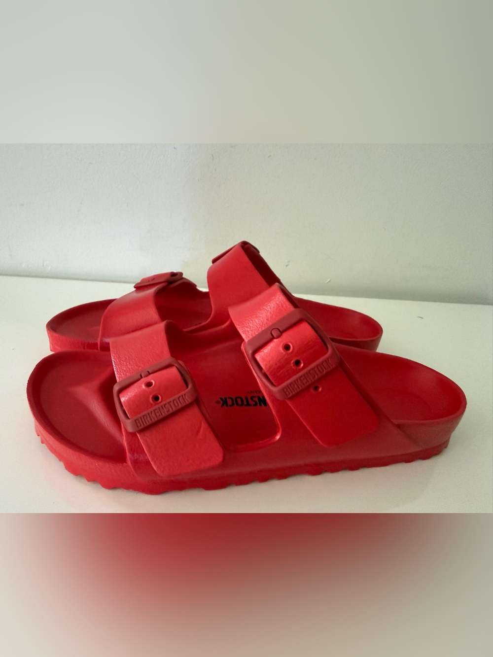 BIRKENSTOCK EVA Arizona Essentials Sandals Shoes 39/US 8-8.5 Red - Picture 4 of 6